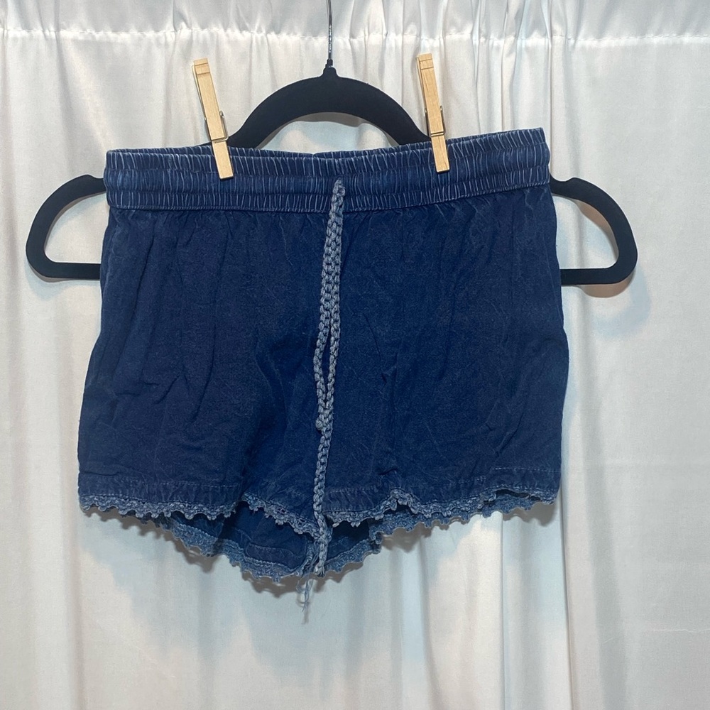 Blue Drawstring Shorts